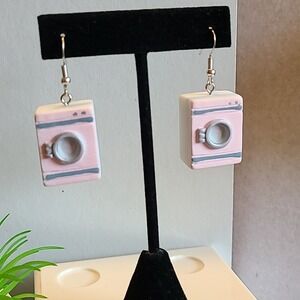 Washing Machine Earrings Novelty Laundry Day core Funky‎ Quirky Cute Ladies